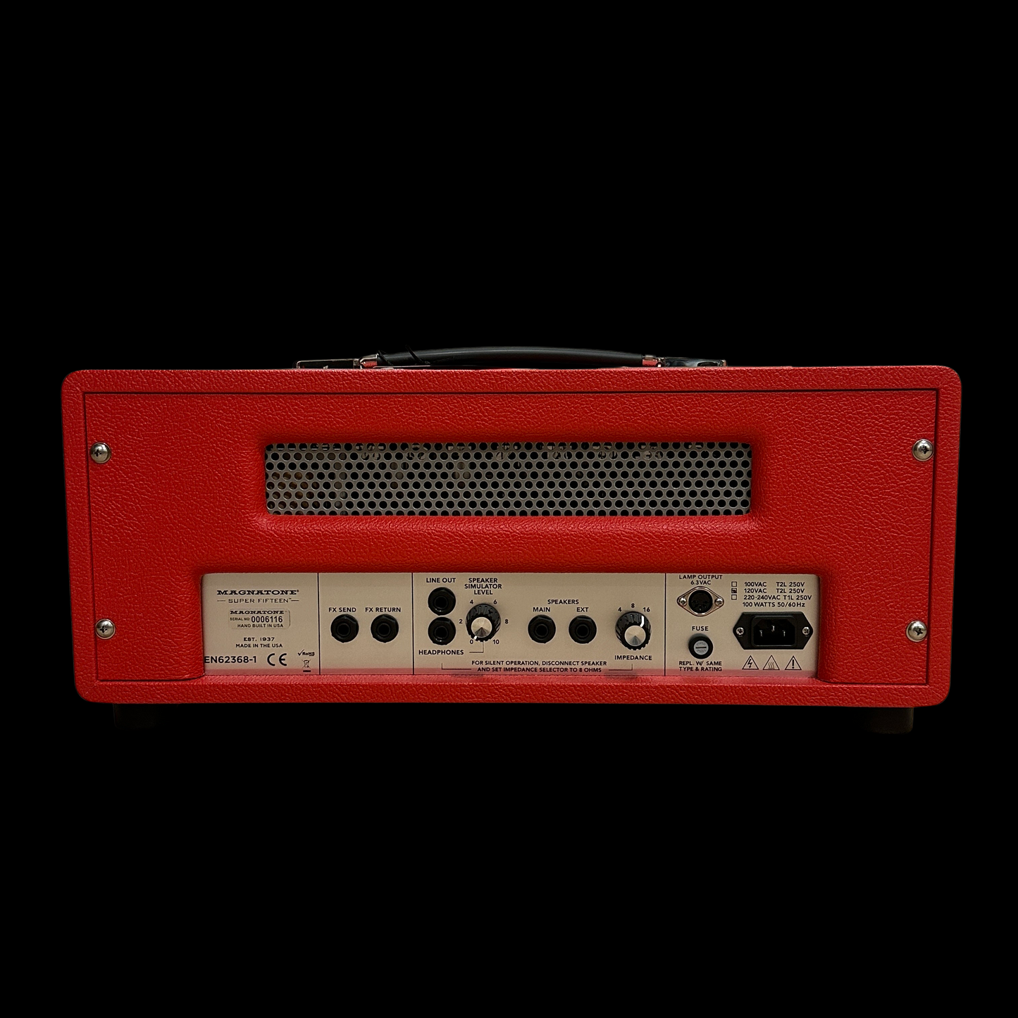 Limited Run Magnatone Custom Super Fifteen 15-Watt Guitar Amp Head 2024 - Red