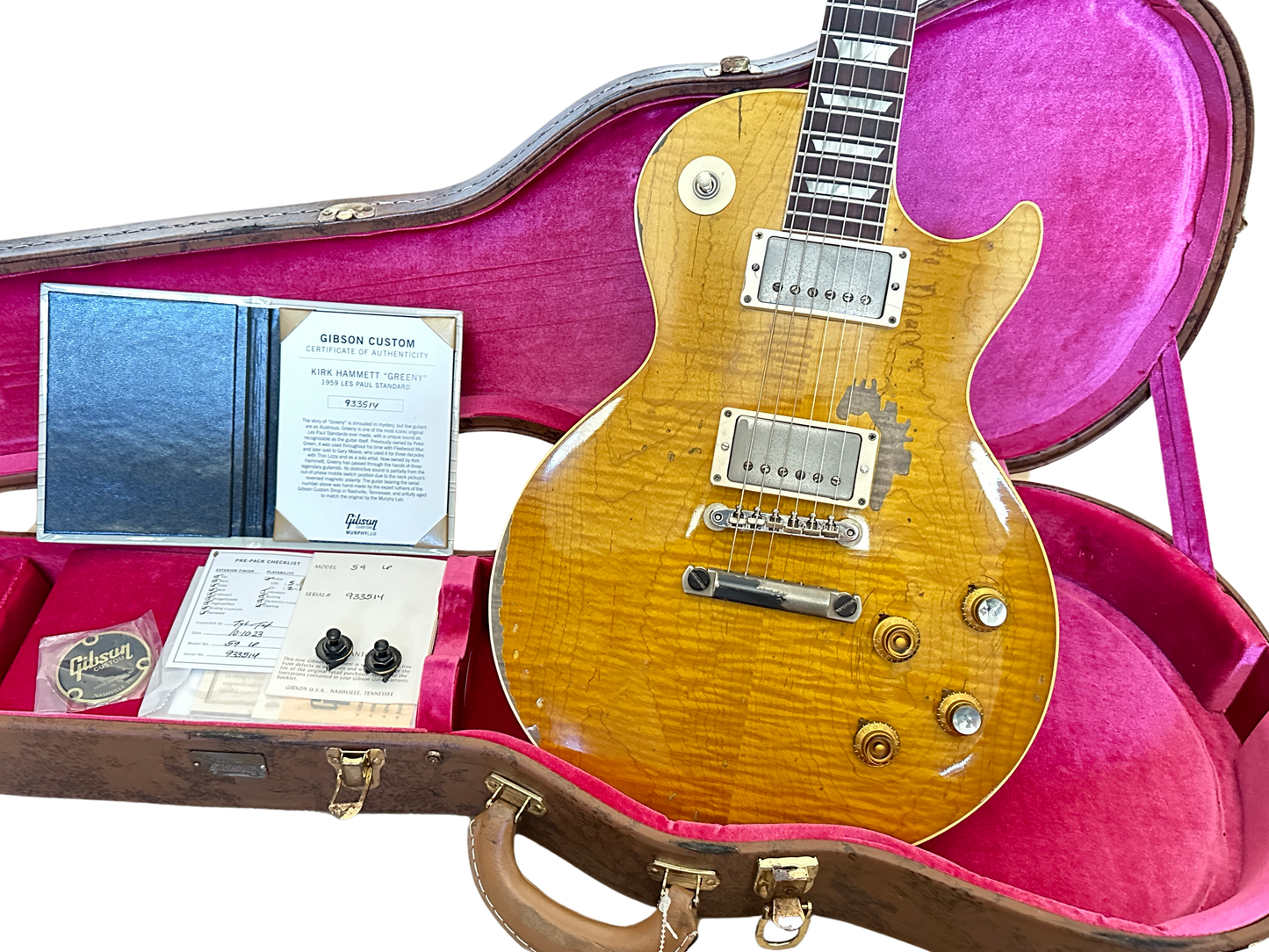 8.1 lbs only!!! Gibson Custom Shop Kirk Hammett "Greeny" '59 Les Paul Standard Reissue - Greeny Burst