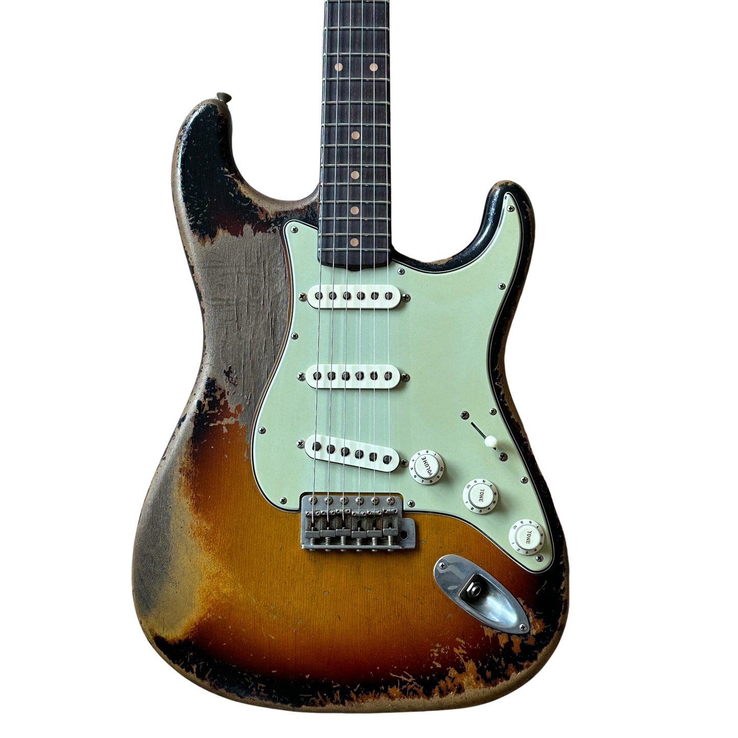 Fender Custom Shop Masterbuilt Dale Wilson '60s Roasted Stratocaster Heavy Relic Electric Guitar Faded Chocolate 3-Color Sunburst