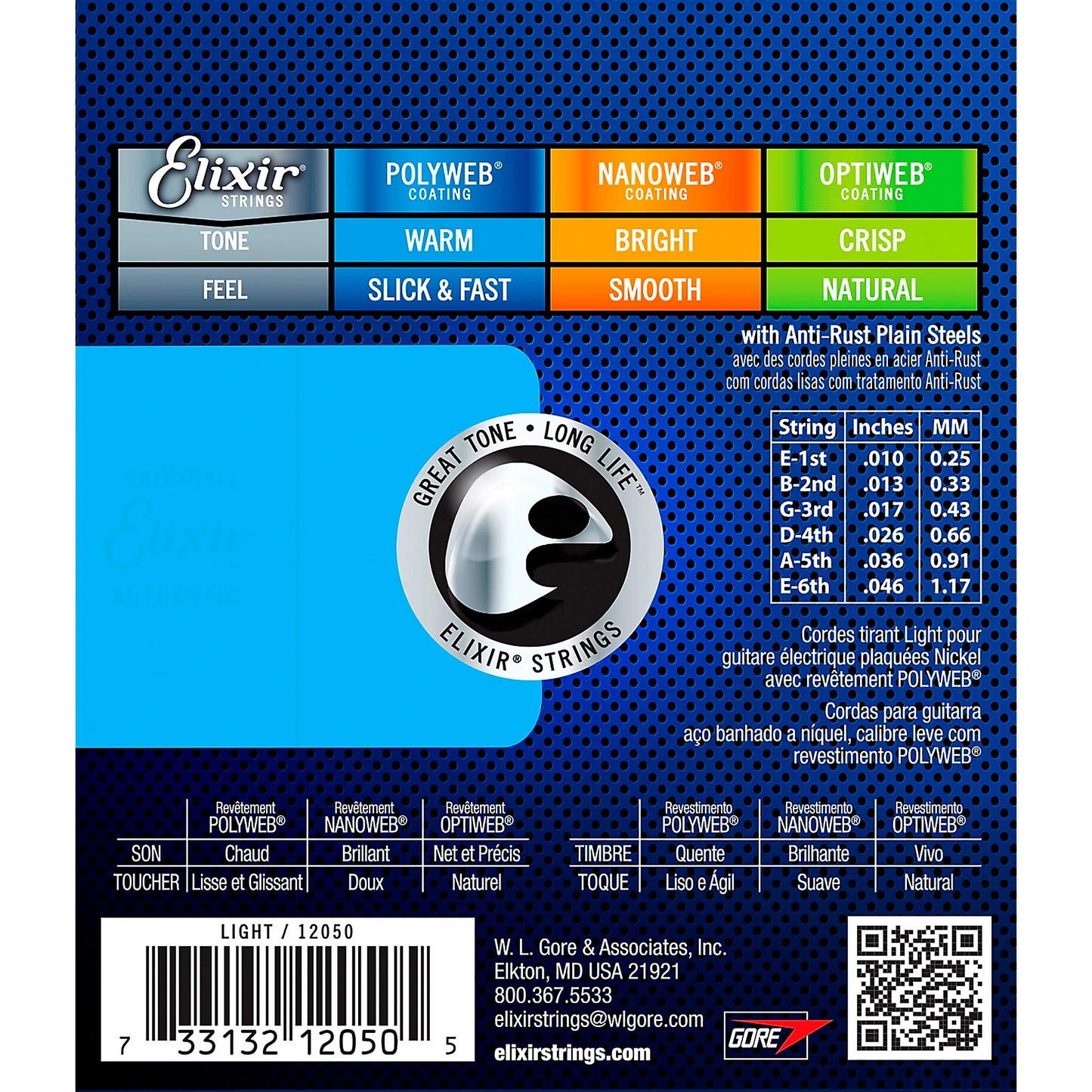 Elixir POLYWEB Light Electric Guitar Strings (10-46)