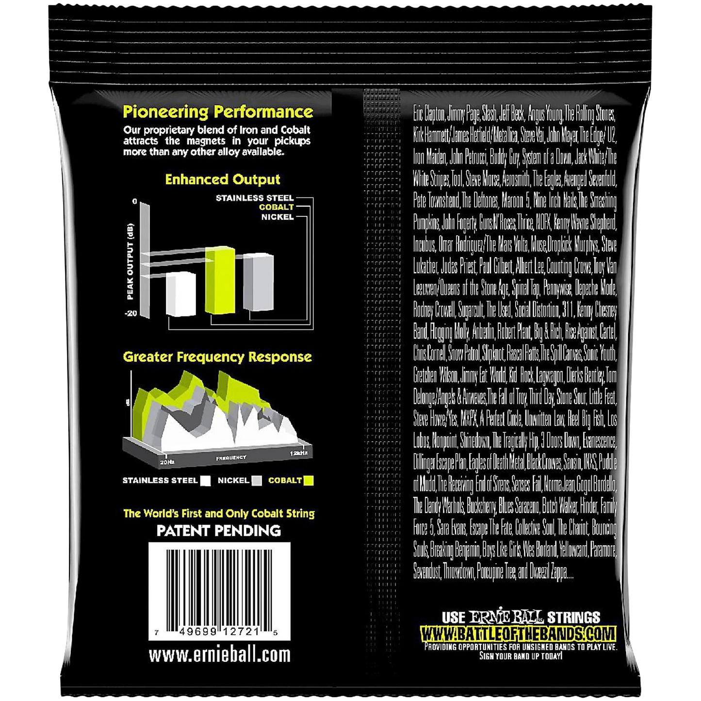 Ernie Ball 2721 Cobalt Regular Slinky Electric Guitar Strings (10-46)