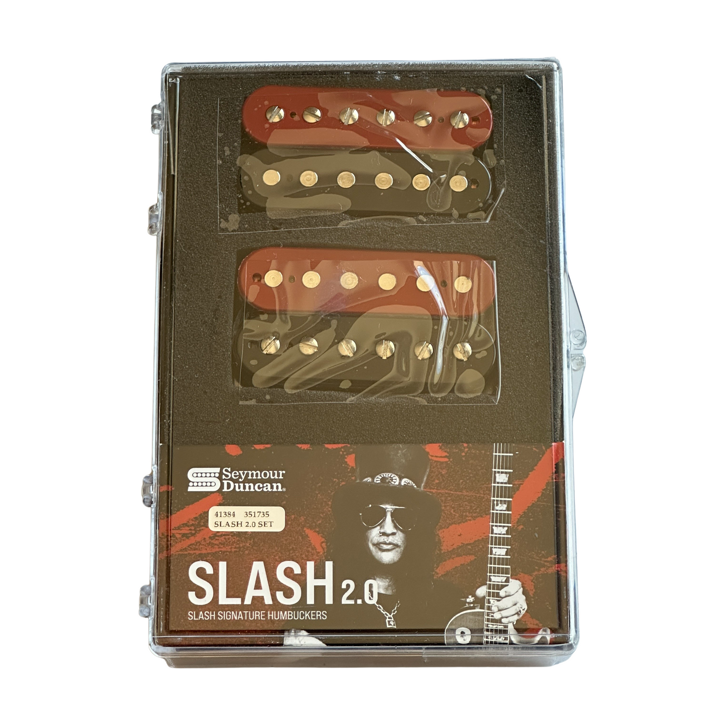 Seymour Duncan Shop Floor Custom Slash 2.0 Signature Humbucker Set 2023 - Red/Black Zebra