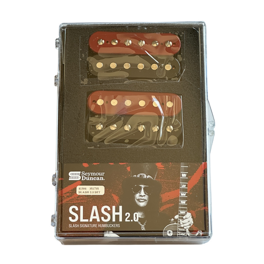 Seymour Duncan Shop Floor Custom Slash 2.0 Signature Humbucker Set 2023 - Red/Black Zebra