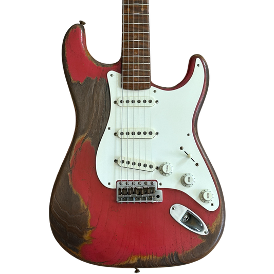 Fender Custom Shop Masterbuilt Dale Wilson '50s Roasted Stratocaster Heavy Relic Electric Guitar Fiesta Red