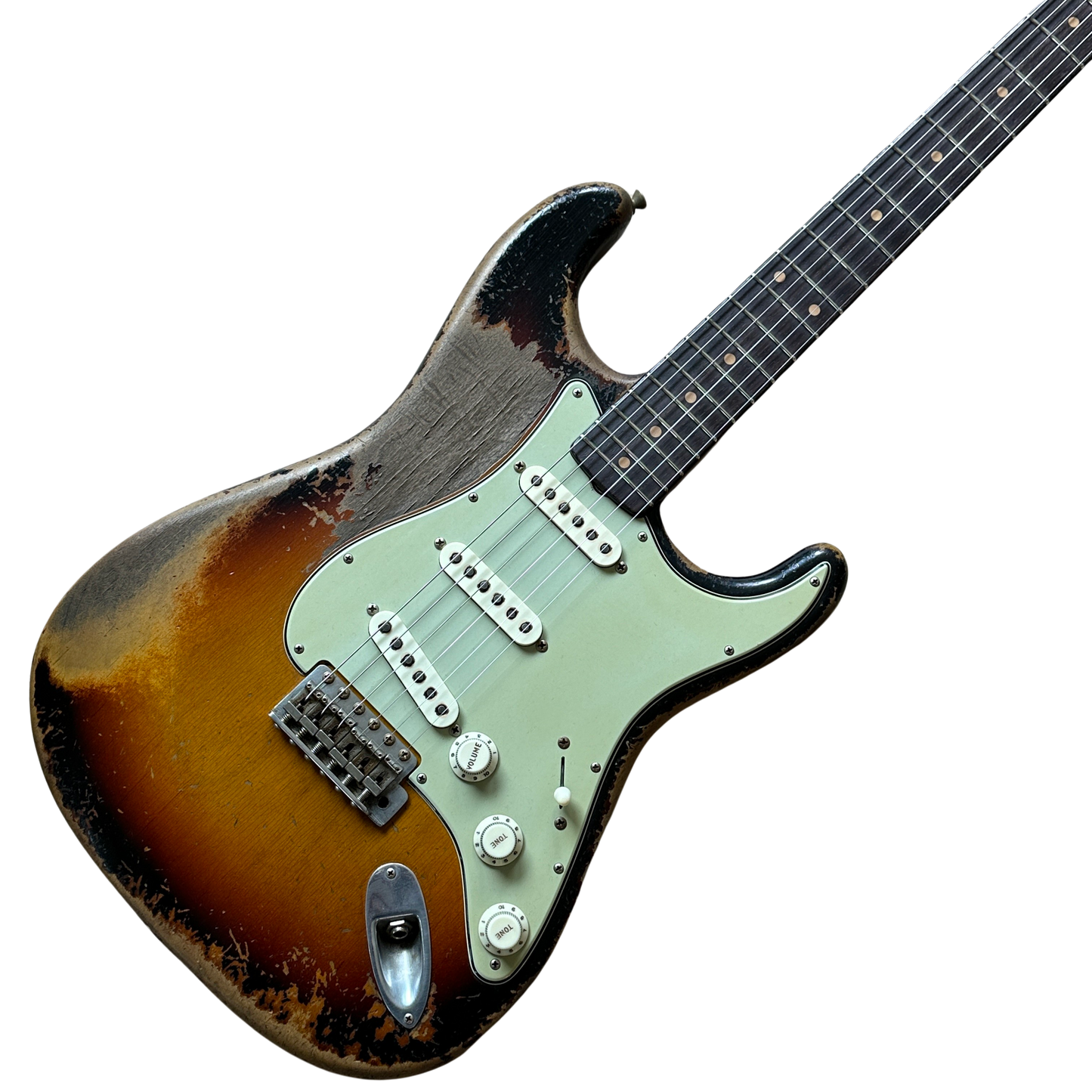 Fender Custom Shop Masterbuilt Dale Wilson '60s Roasted Stratocaster Heavy Relic Electric Guitar Faded Chocolate 3-Color Sunburst
