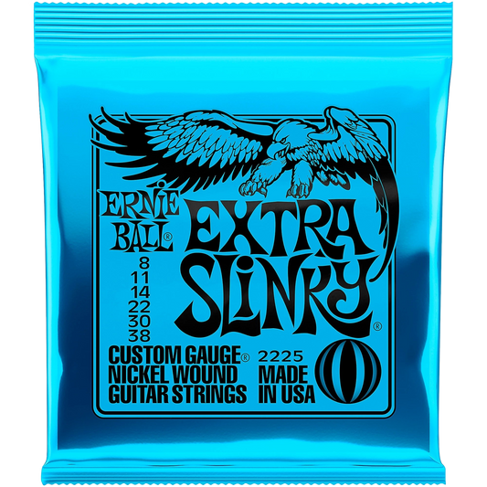 Ernie Ball 2225 Nickel Extra Slinky Electric Guitar Strings (8-38)