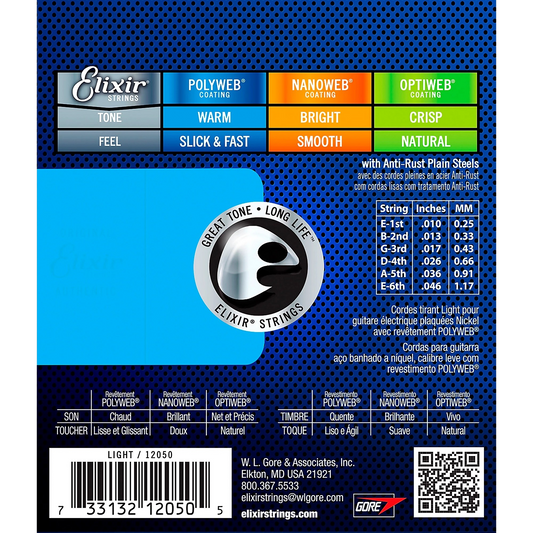 Elixir POLYWEB Light Electric Guitar Strings (10-46)