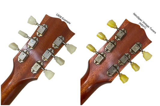 NitroSpec Vintage Aged Tuners 3 + 3 (Les Paul Tuning Machine Heads)