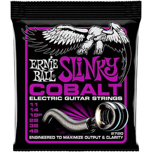 Ernie Ball 2720 Cobalt Power Slinky Electric Guitar Strings (11-48)