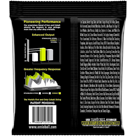 Ernie Ball 2721 Cobalt Regular Slinky Electric Guitar Strings (10-46)